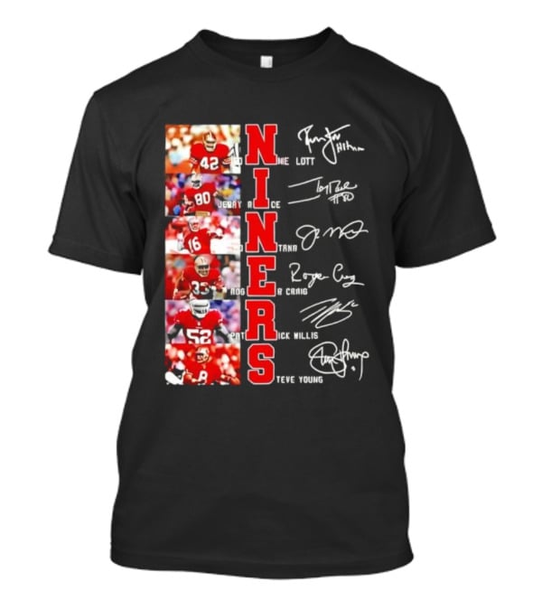 Niners San Francisco 49ers Legendary Players And Numbers T-Shirt