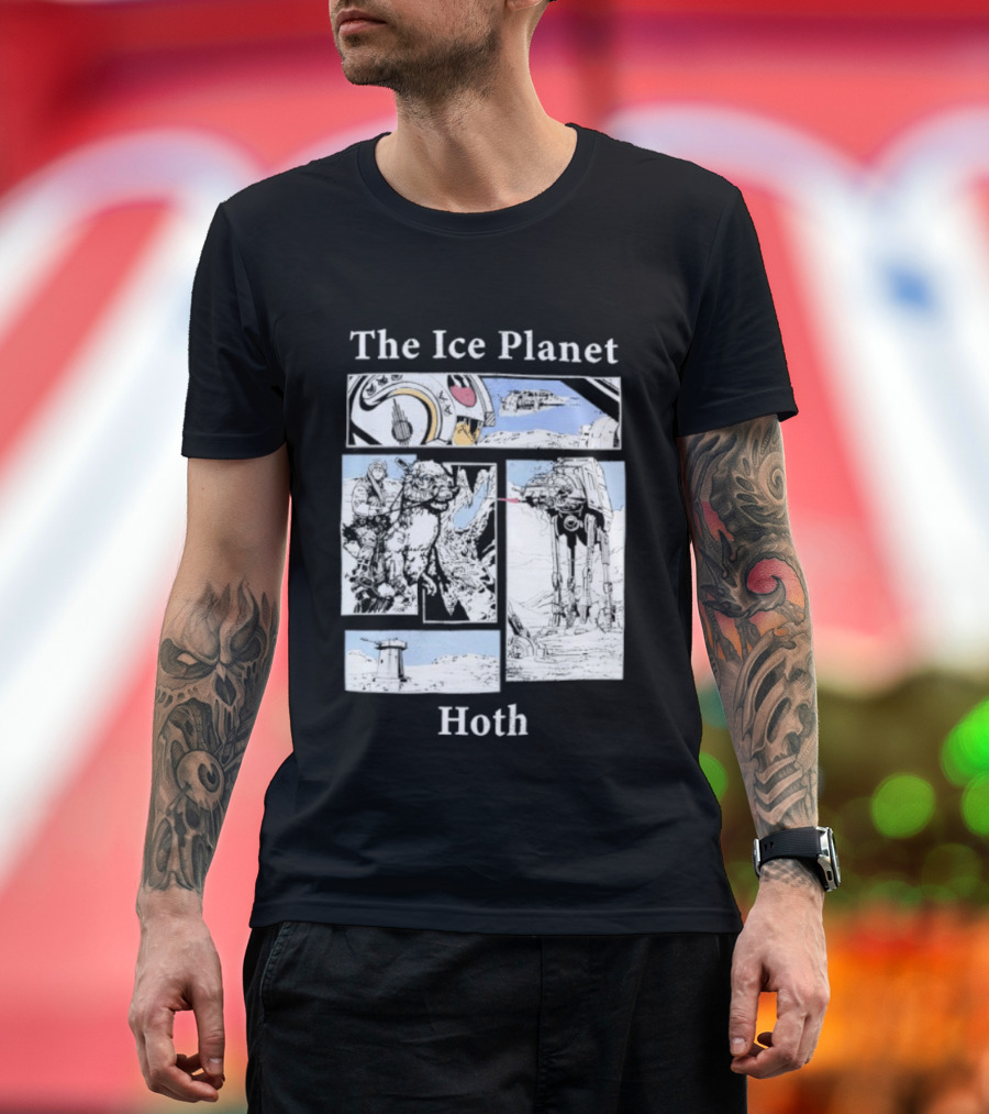 The Ice Planet Hoth Star Wars Story Panel T-Shirt