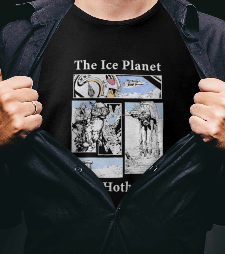 The Ice Planet Hoth Star Wars Story Panel T-Shirt