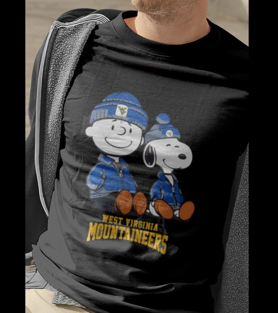 West Virginia Mountaineers Snoopy Charlie Brown Collaboration T-Shirt