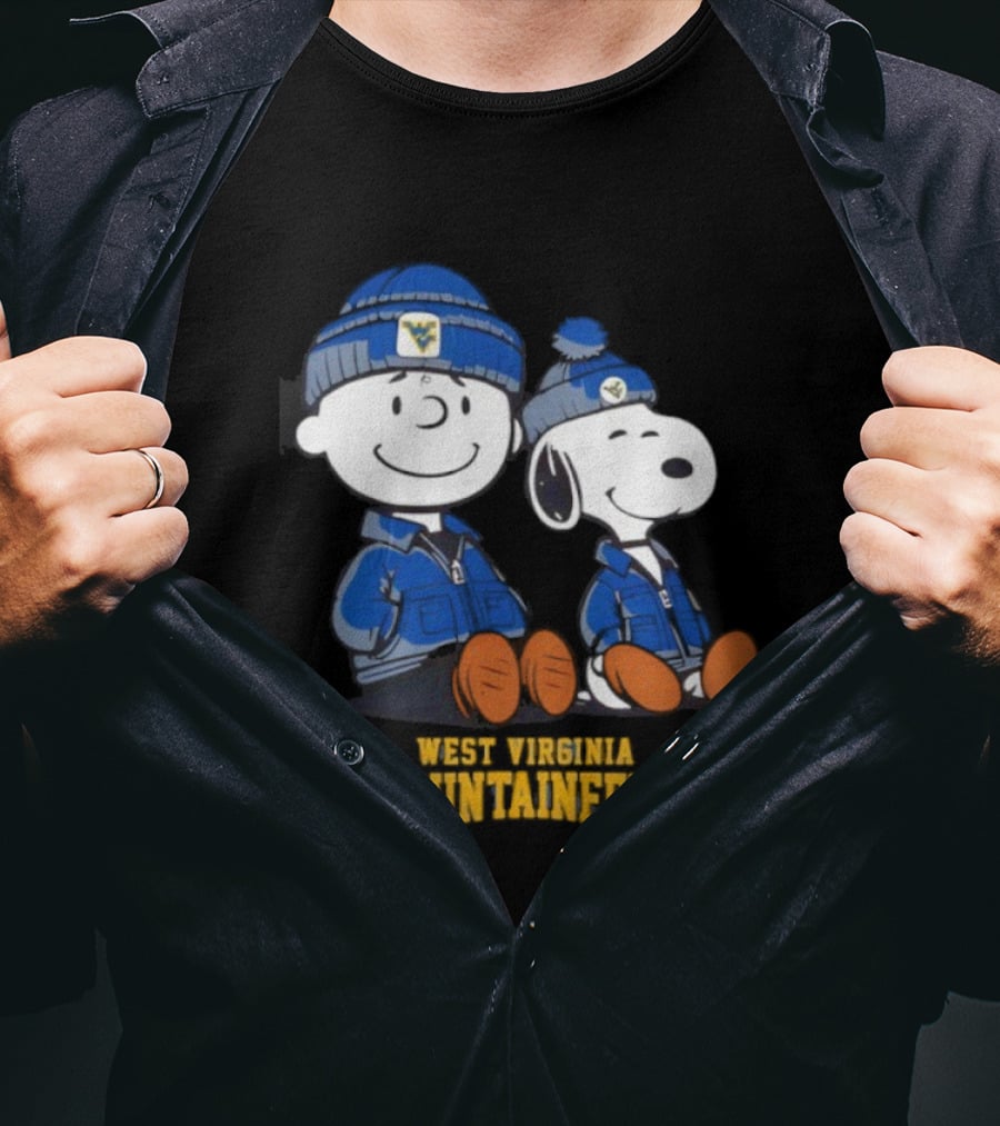West Virginia Mountaineers Snoopy Charlie Brown Collaboration T-Shirt