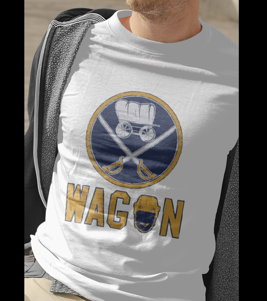 Buffalo Sabres Wagon NHL Parody Hockey Team Icon T-Shirt