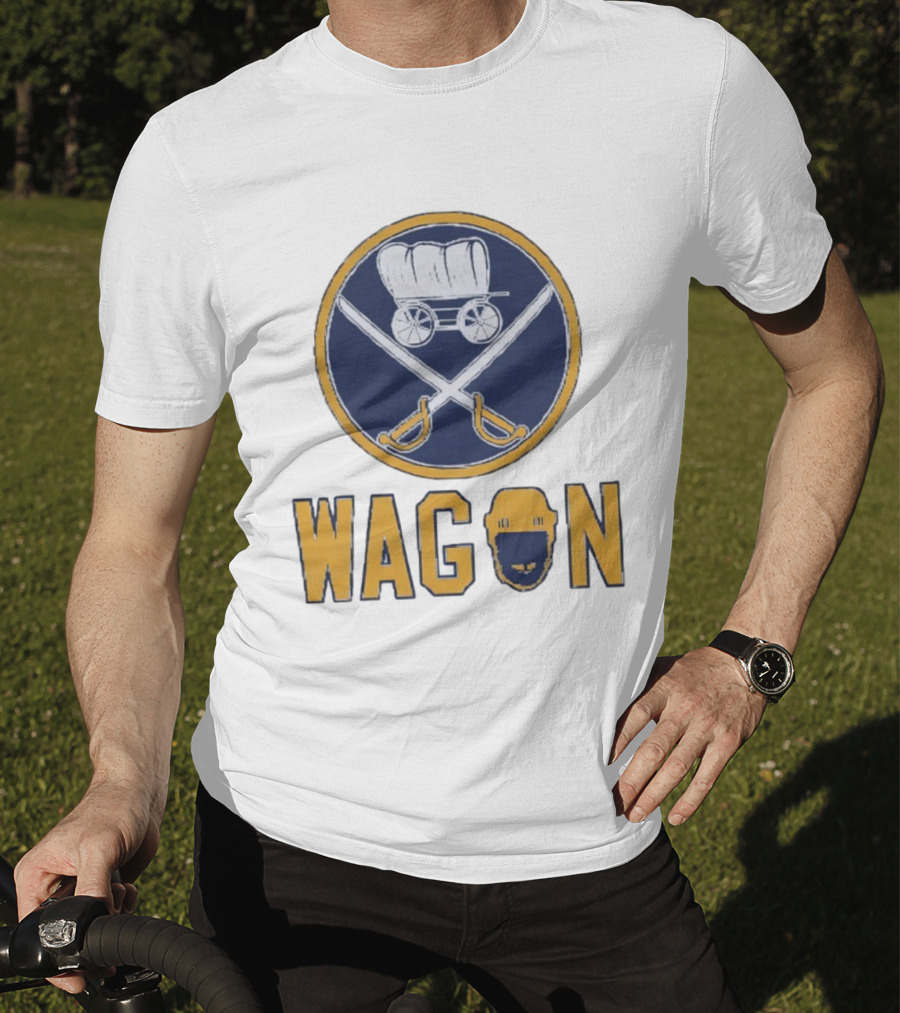 Buffalo Sabres Wagon NHL Parody Hockey Team Icon T-Shirt