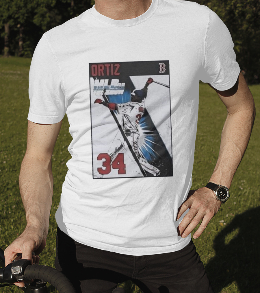 David Ortiz 34 MLB The Show 06 Cover Boston Red Sox Iconic Baseball Legend T-Shirt