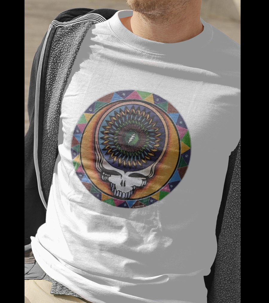 Grateful Dead Steal Your Face Skull Mandala Lightning Bolt T-Shirt