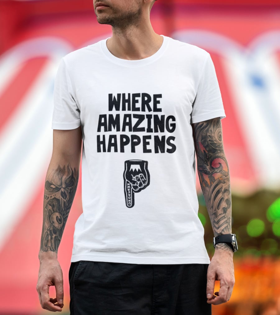 Kevin Durant Where Amazing Happens Finger Pointing Text T-Shirt