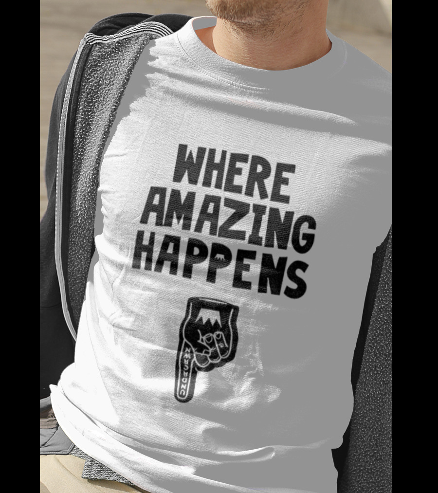 Kevin Durant Where Amazing Happens Finger Pointing Text T-Shirt