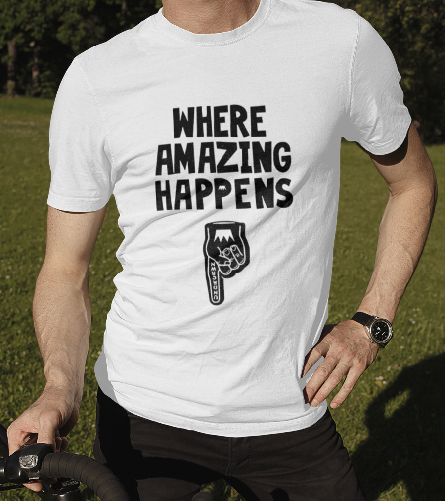 Kevin Durant Where Amazing Happens Finger Pointing Text T-Shirt