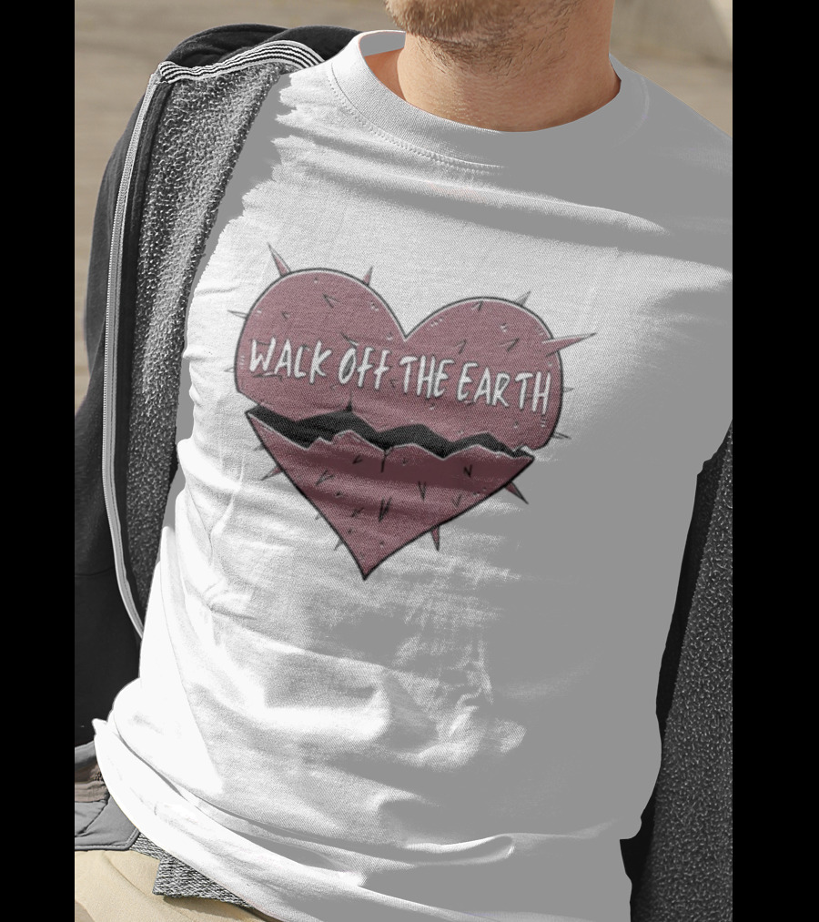 Walk Off The Earth My Stupid Heart Cracked Heart Design T-Shirt
