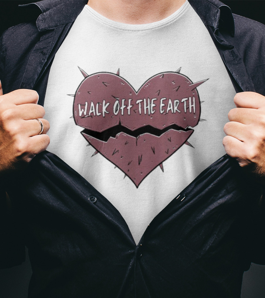 Walk Off The Earth My Stupid Heart Cracked Heart Design T-Shirt