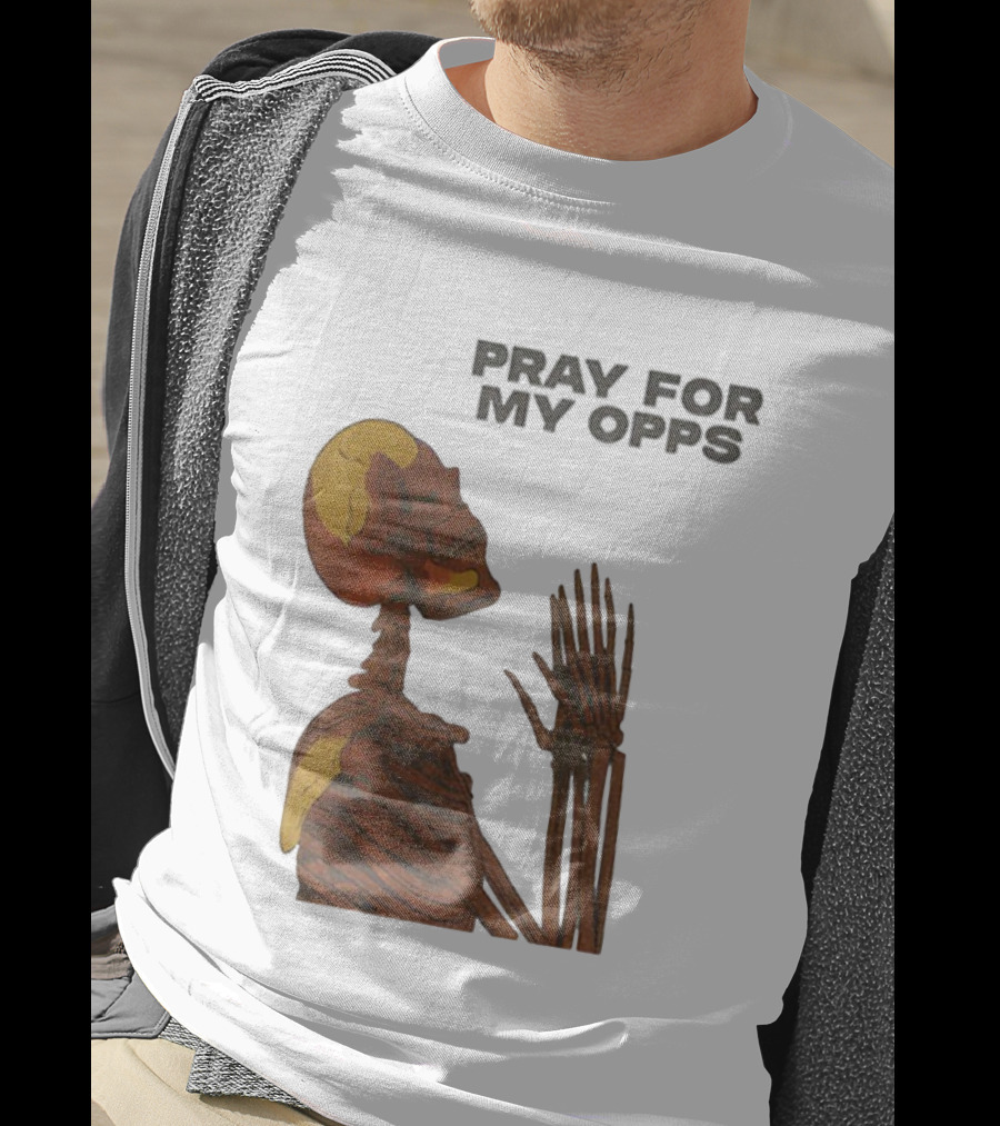 Pray For My Opps Skeleton Skull Matthew T-Shirt