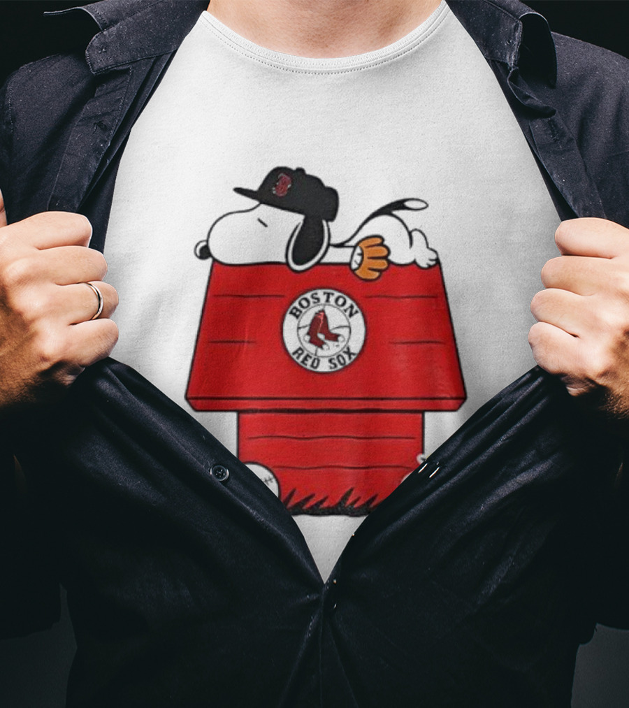 Snoopy Woodstock Boston Red Sox Dugout MLB Baseball T-Shirt