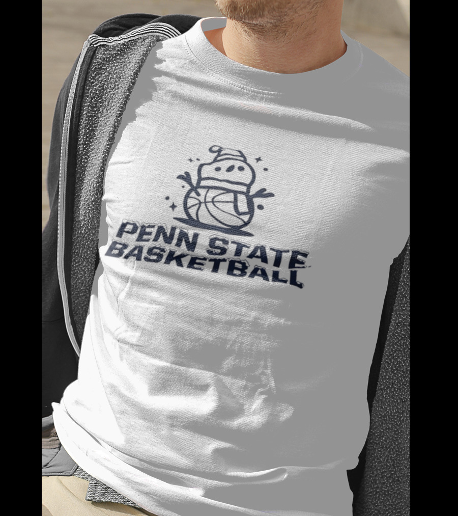 Penn State Basketball Snowman Nittany Lions Holiday Theme T-Shirt
