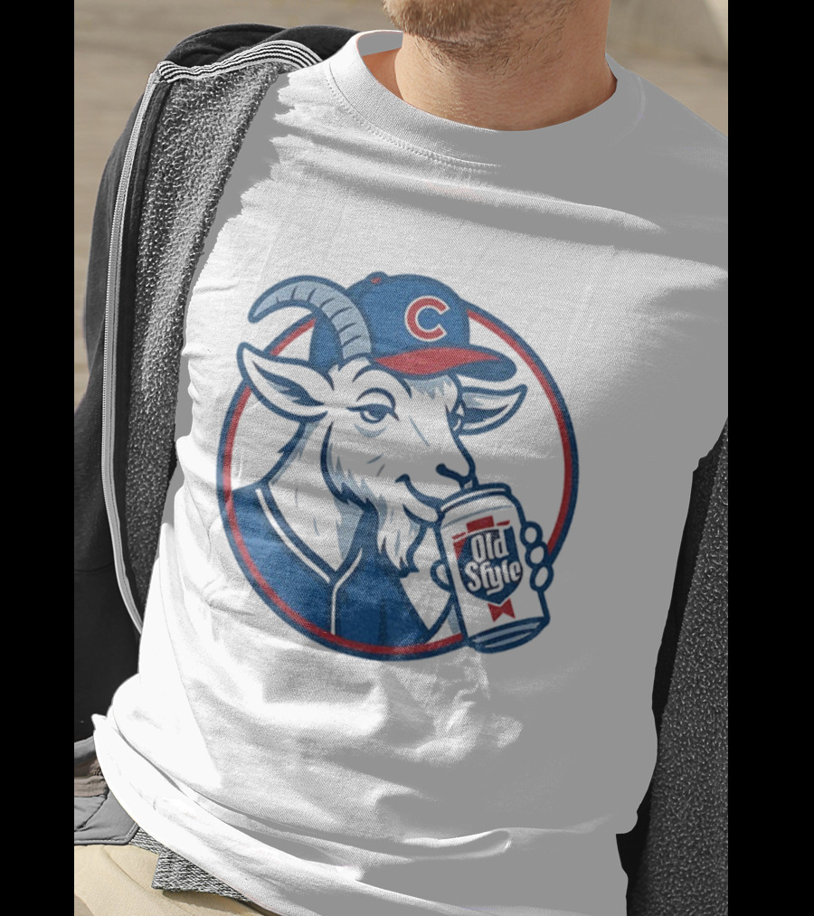 Wrigley Goat Chicago Cubs Old Style Beer MLB 2025 T-Shirt