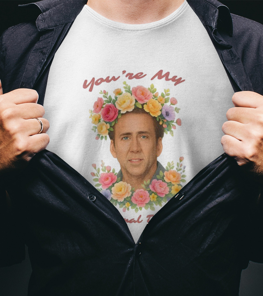 You're My National Treasure Nicolas Cage Floral Crown T-Shirt