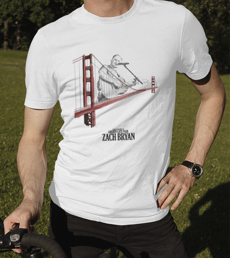 Zach Bryan Golden Gate Bridge 2025 Kings Of Leon Guitar Photo T-Shirt