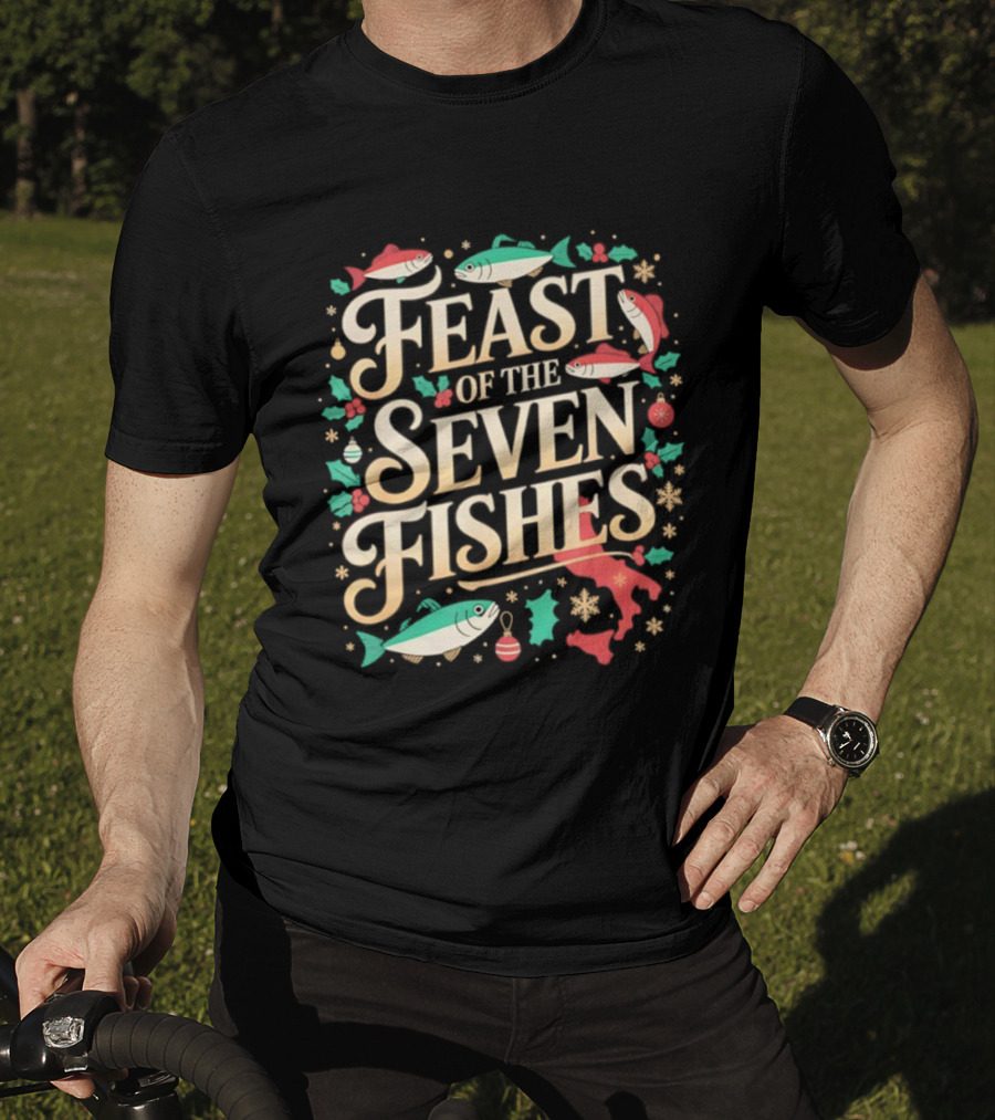 Feast Of The Seven Fishes Italy Christmas Eve Tradition T-Shirt