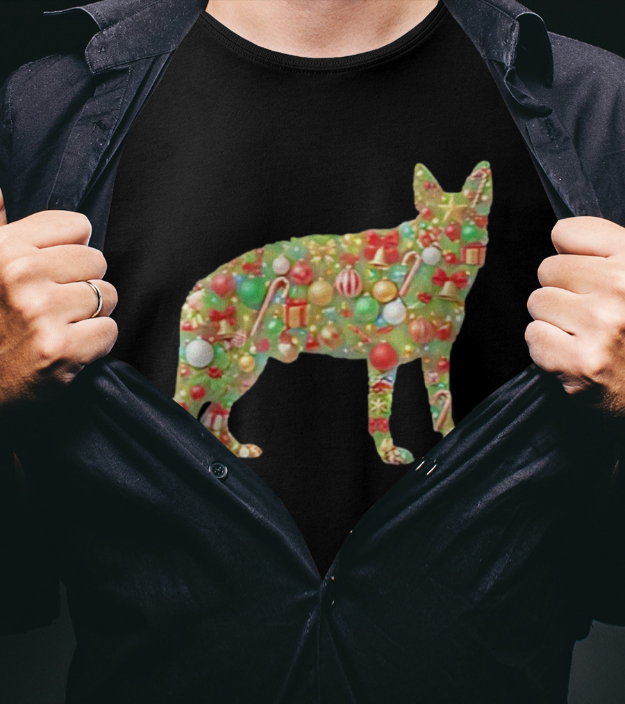 Buddy And Pals Decorative Dog With Christmas Ornament Tree T-Shirt