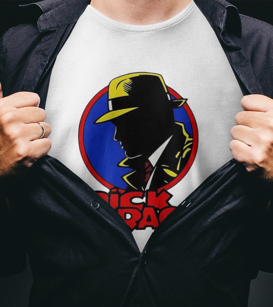 Dick Tracy Vintage Detective Icon Fedora Graphic T-Shirt