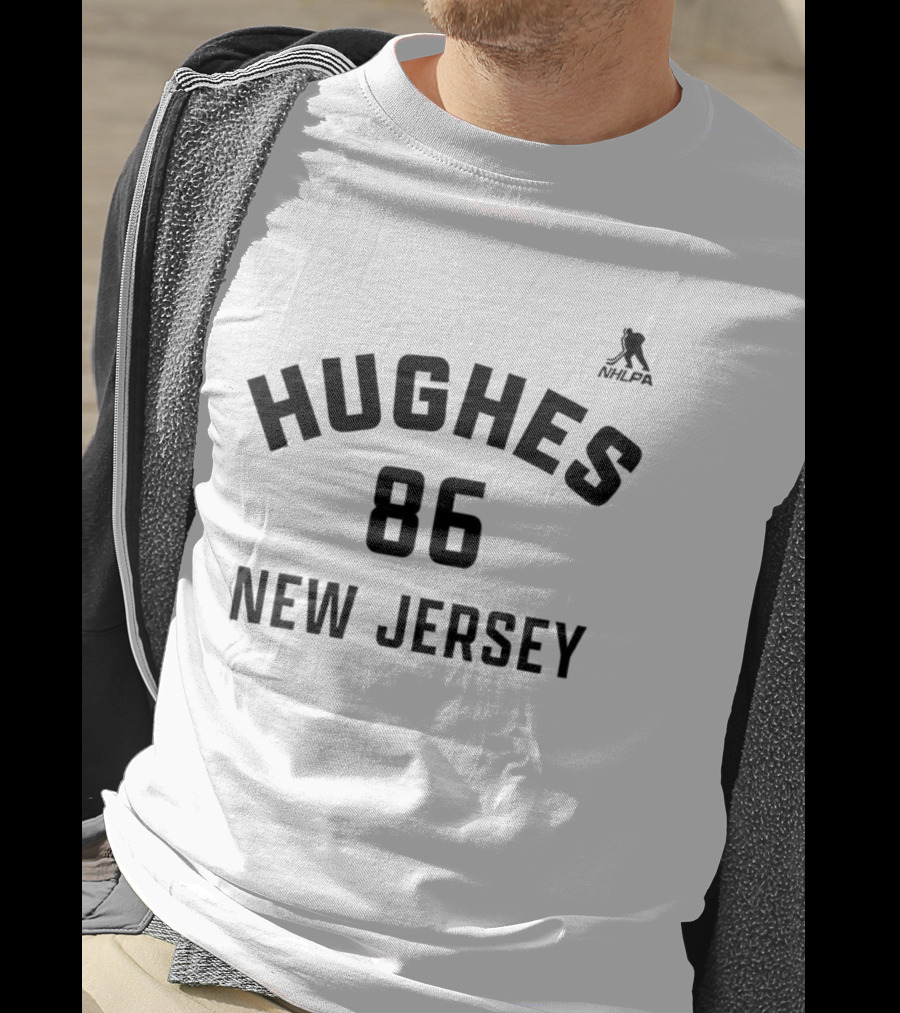 Hughes 86 New Jersey Ice Hockey Sports Team Fan Apparel T-Shirt