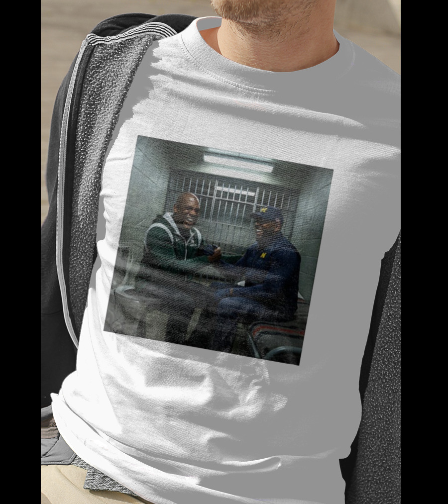 Sherrone Moore Vs Mel Tucker Prison Go Blue Michigan Rivalry T-Shirt