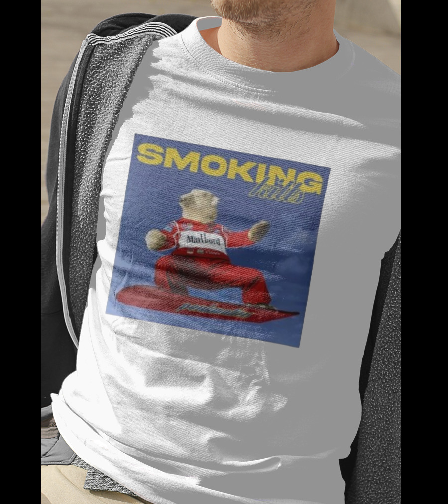 Smoking Kills Marlboro Polar Bear Racing Peakmaster T-Shirt