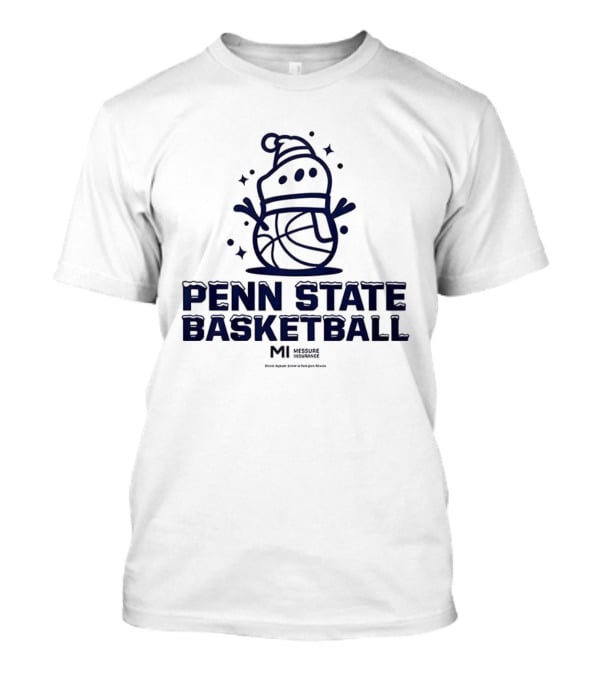 Penn State Basketball Snowman Hoops Winter Event 2026 T-Shirt