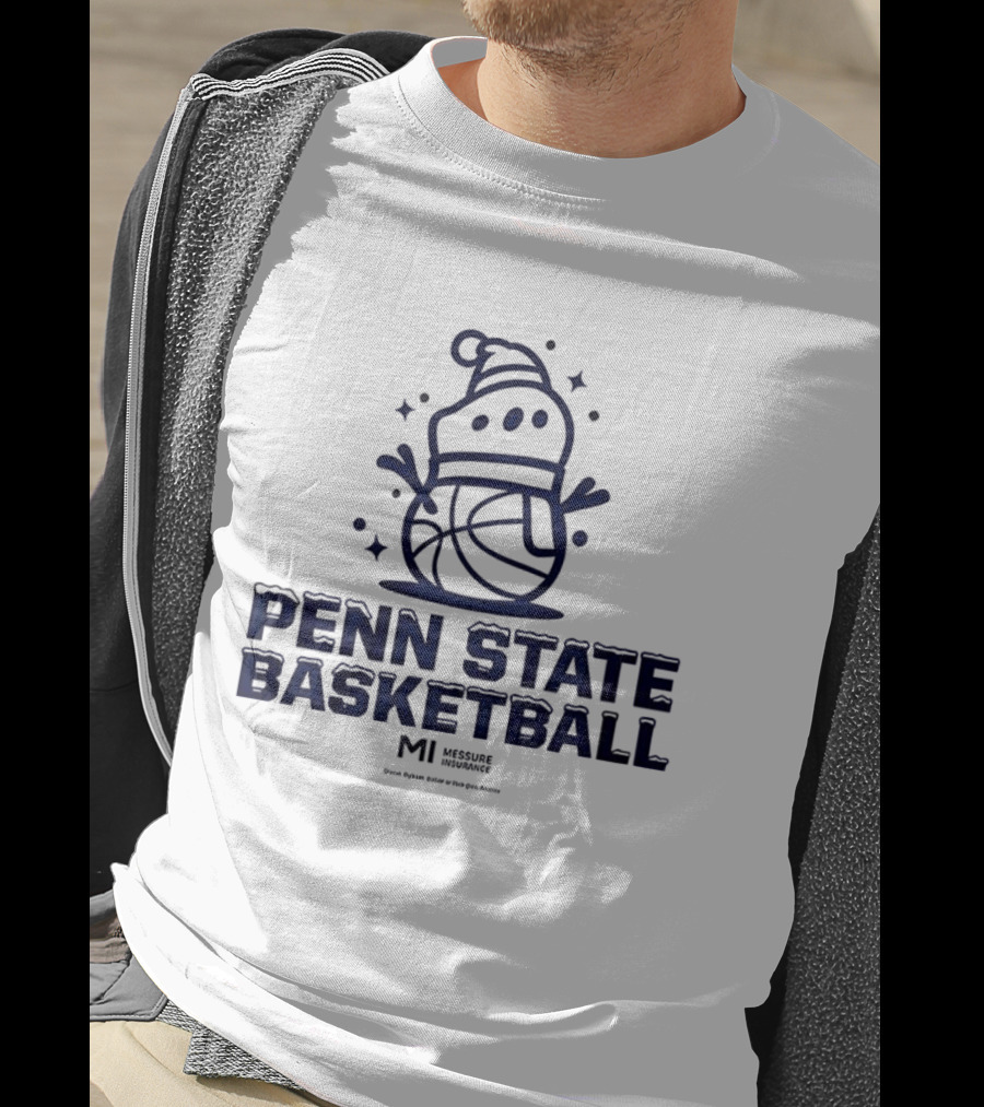 Penn State Basketball Snowman Hoops Winter Event 2026 T-Shirt