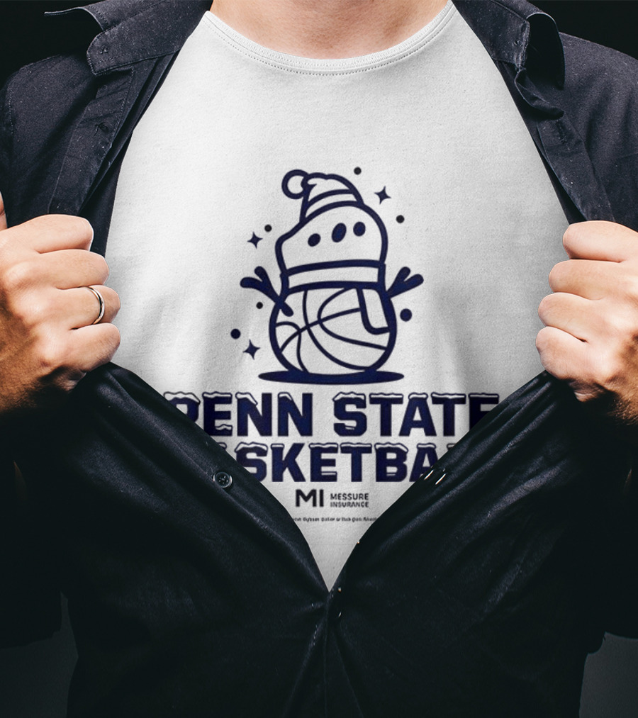 Penn State Basketball Snowman Hoops Winter Event 2026 T-Shirt