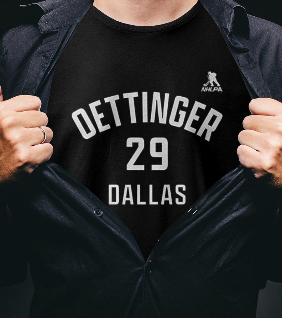 Oettinger 29 Dallas Stars Ice Hockey Name And Number T-Shirt