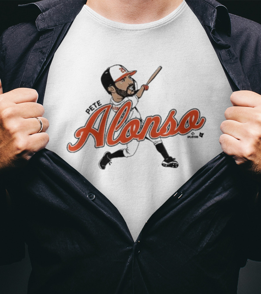 Pete Alonso Baltimore Orioles Caricature Player Illustration T-Shirt