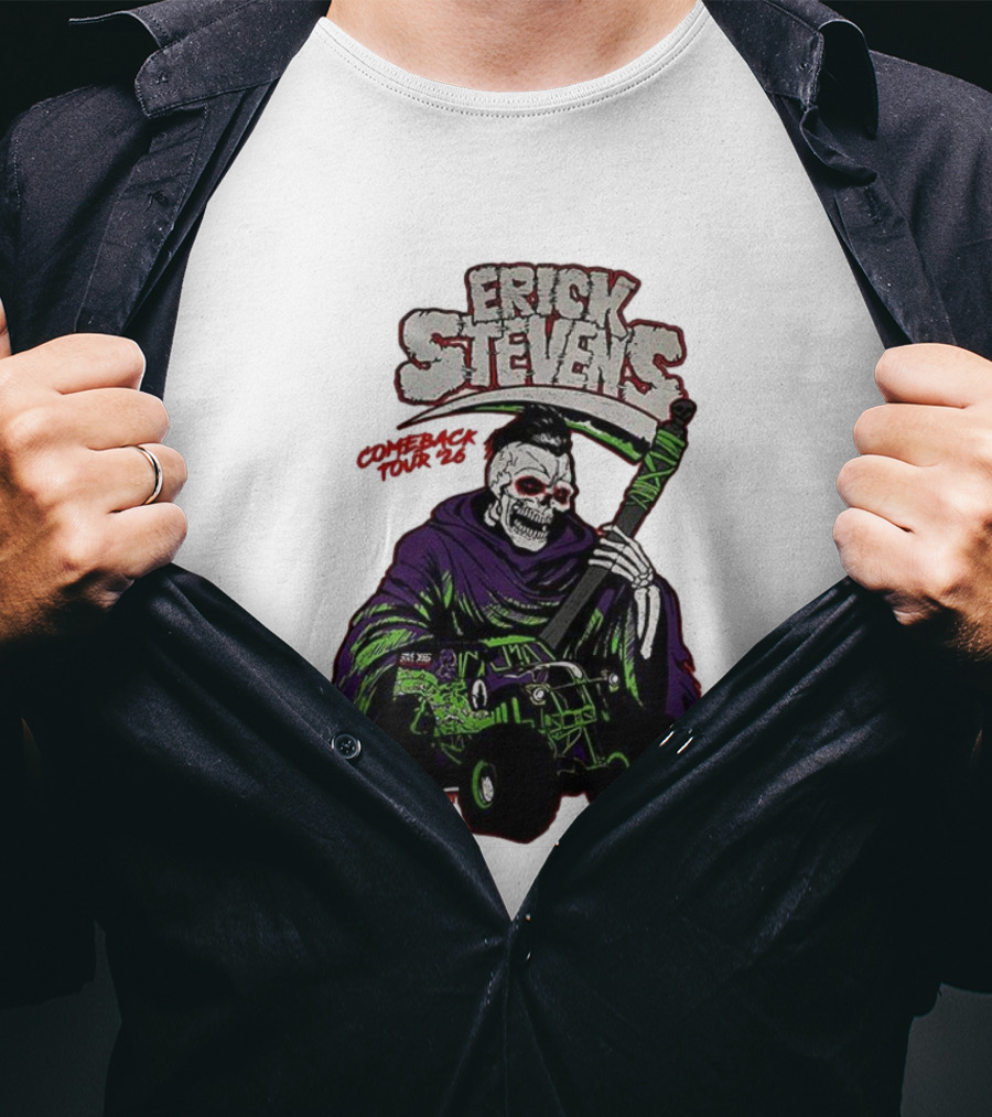 Erick Stevens Comeback Tour 2026 Skull Skeleton Monster Truck T-Shirt