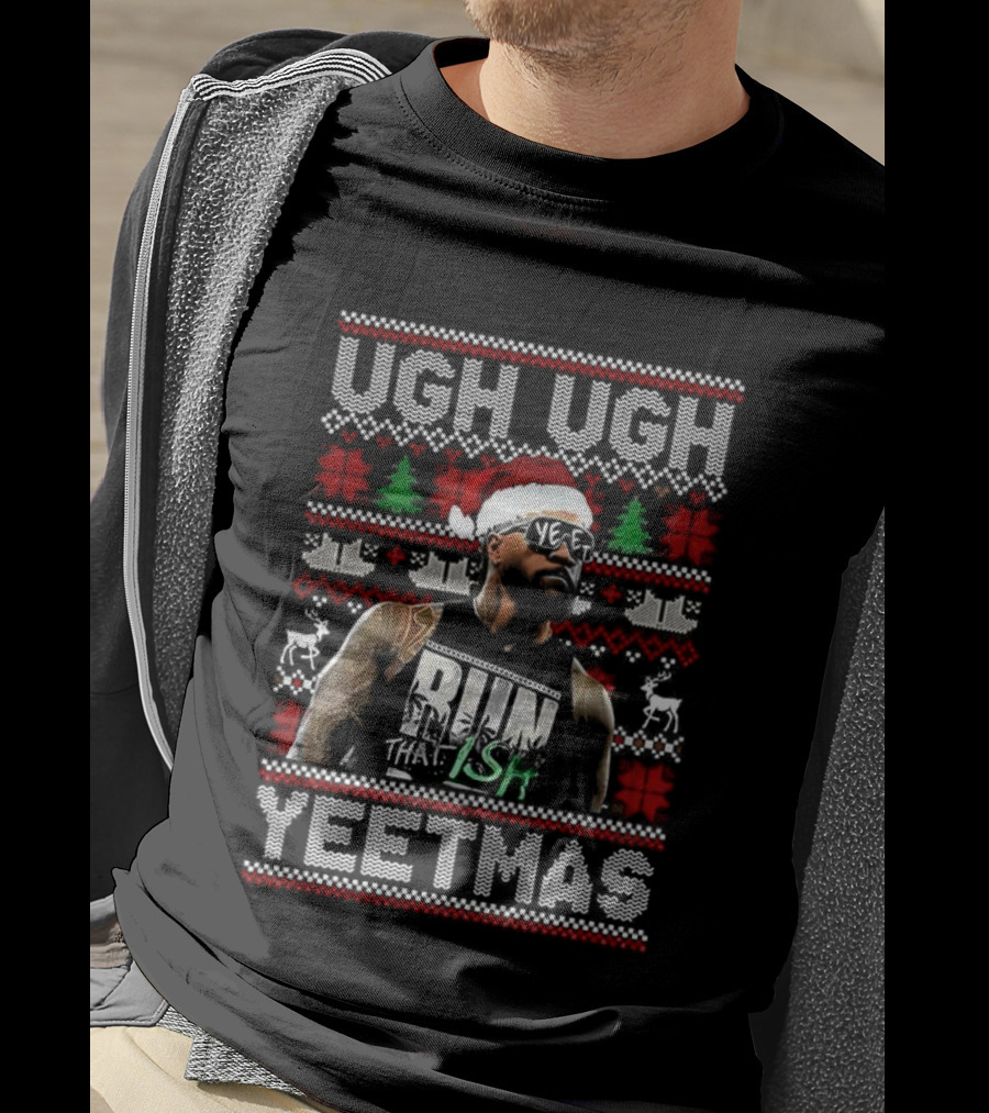 Jey Uso WWE Ugh Ugh Yeetmas Ugly Christmas Sweater Santa Hat T-Shirt
