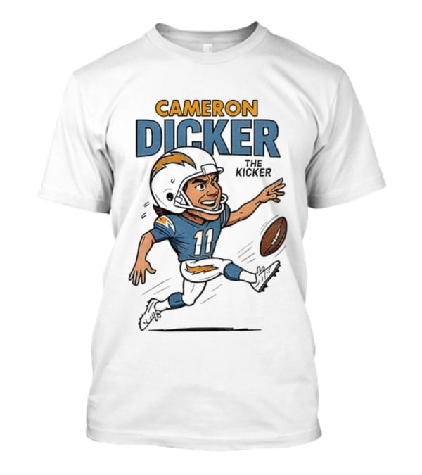 Cameron Dicker Kicker Caricature Los Angeles Chargers Football NFL T-Shirt