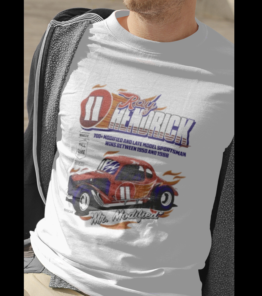 Ray Hendrick 11 Checkered Flag Sports Hall Of Fame Inductee Mr Modified Racing Car T-Shirt