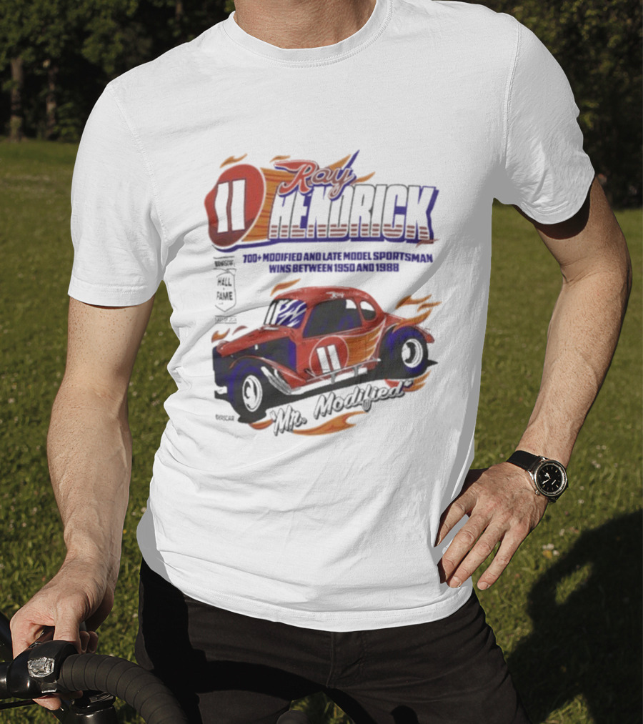 Ray Hendrick 11 Checkered Flag Sports Hall Of Fame Inductee Mr Modified Racing Car T-Shirt