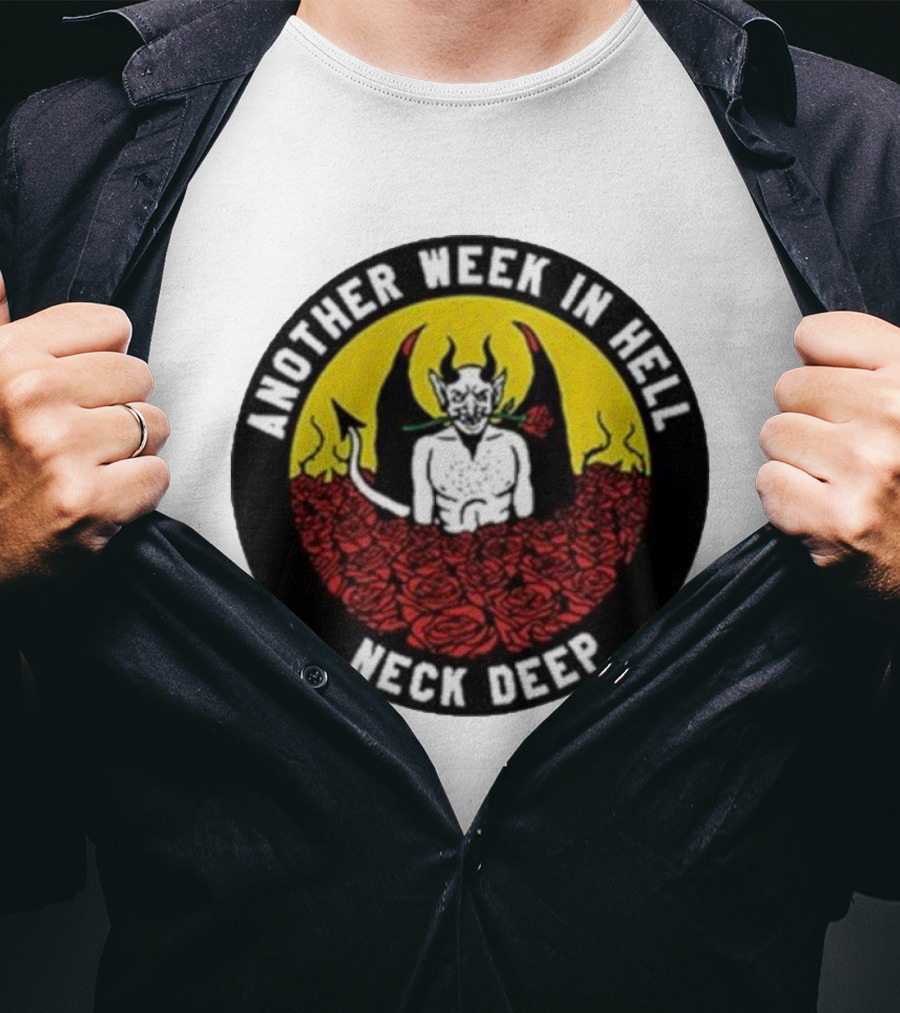 Neck Deep Another Week In Hell Devil Roses T-Shirt