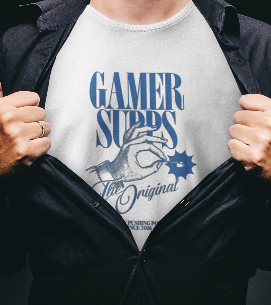 Gamer Supps The Original Proudly Pushing Powder Since 2016 Hand T-Shirt