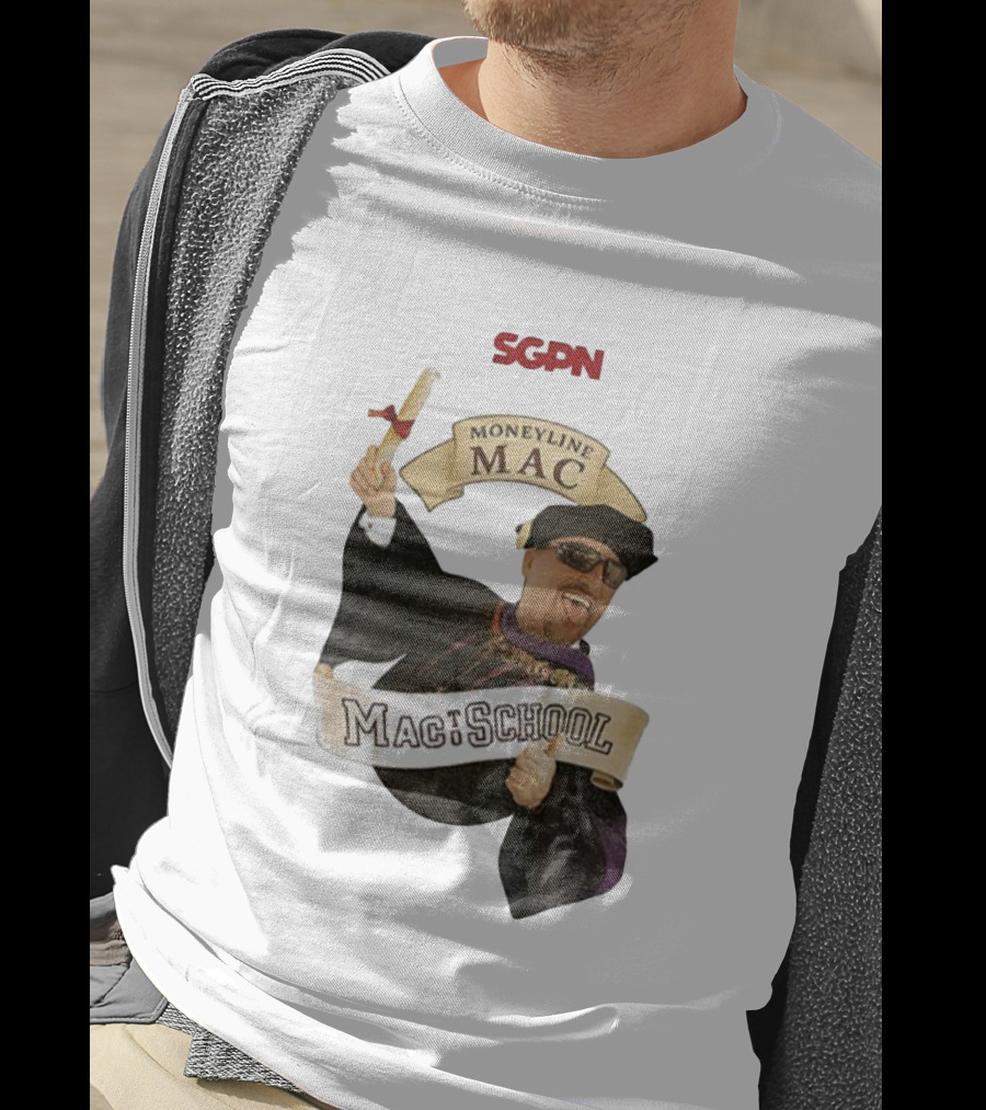 SGPN Moneyline Mac To School Rodney Dangerfield Theme T-Shirt
