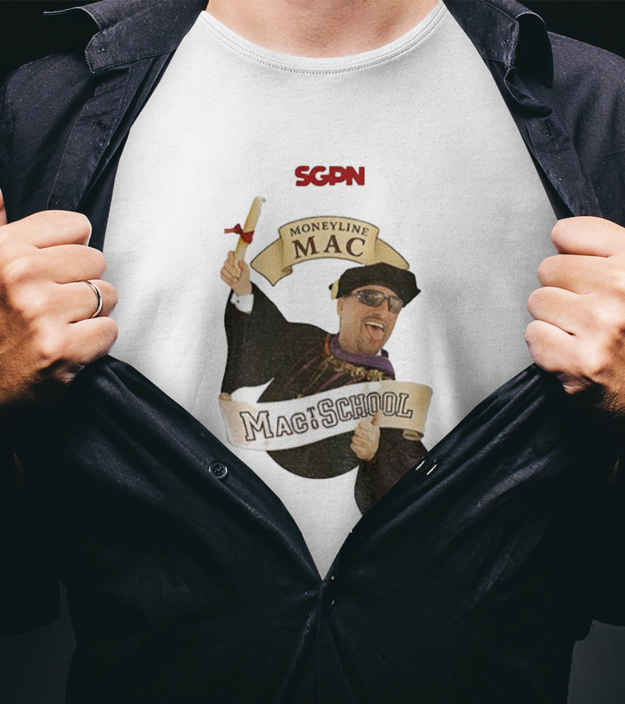 SGPN Moneyline Mac To School Rodney Dangerfield Theme T-Shirt
