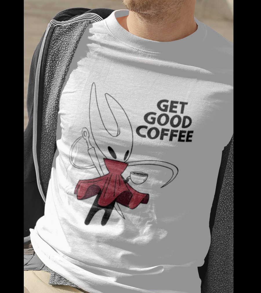 Hollow Knight Silksong Hornet Get Good Coffee T-Shirt