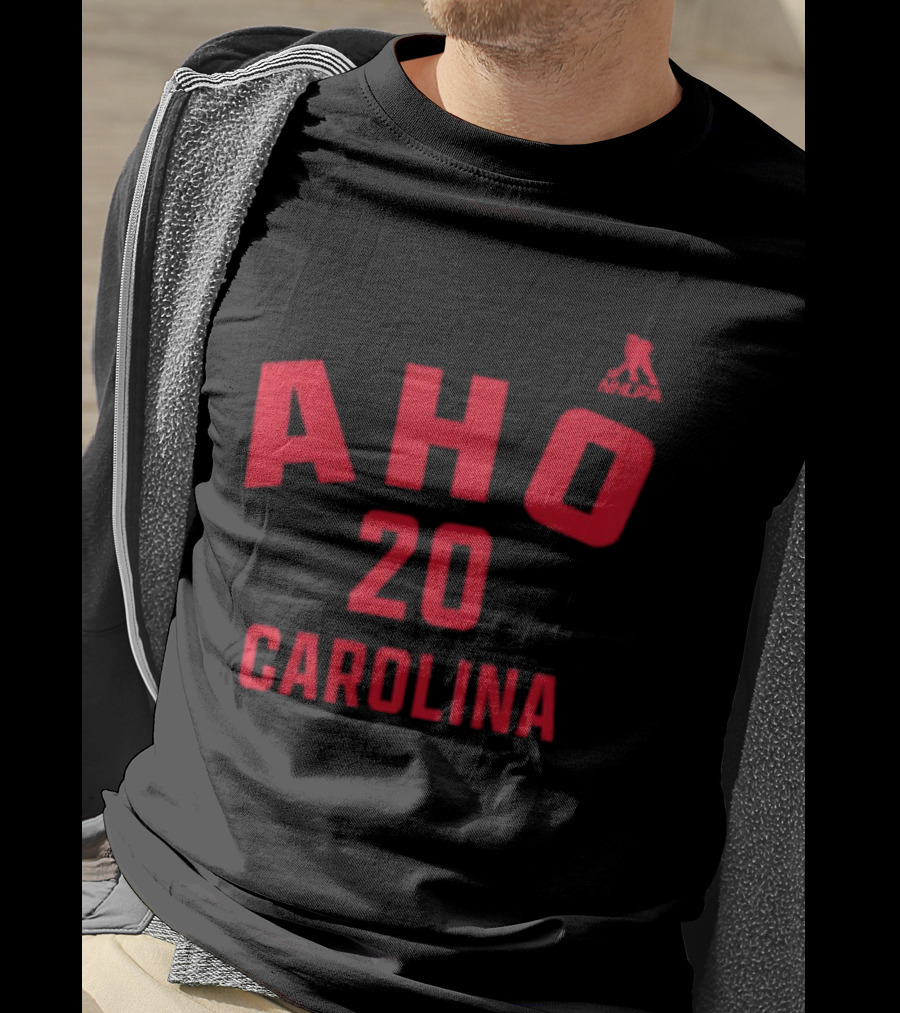 Carolina Hurricanes Aho 20 Name And Number T-Shirt