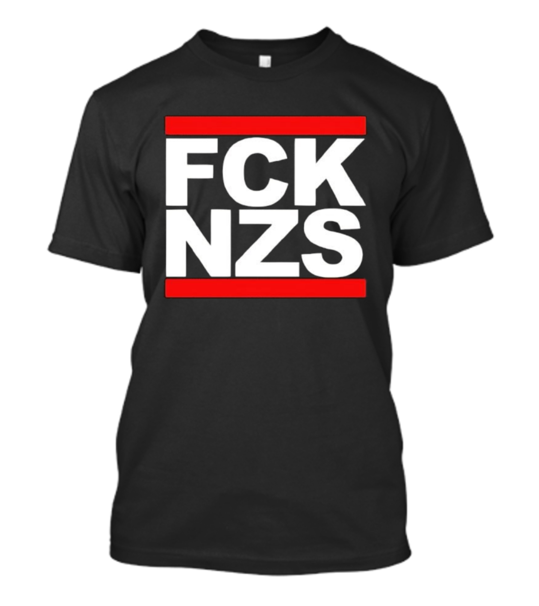FCK NZS Bold Text Red Borders T-Shirt