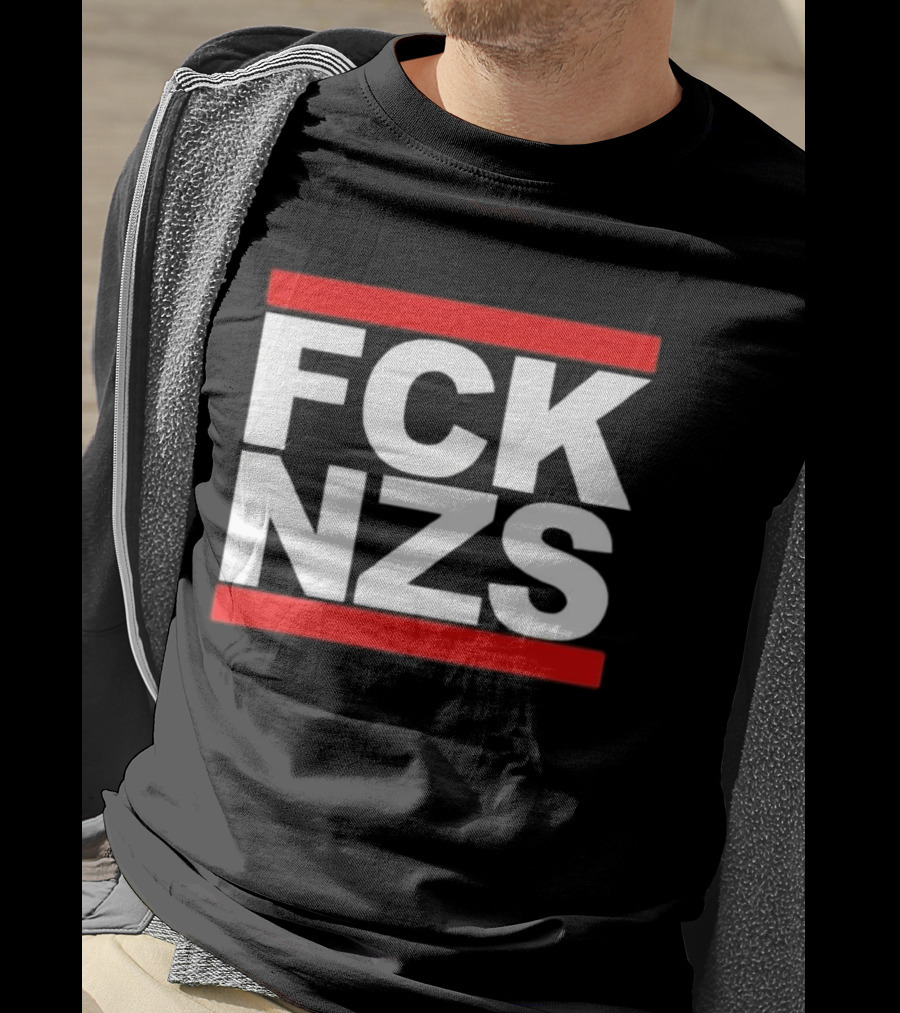 FCK NZS Bold Text Red Borders T-Shirt