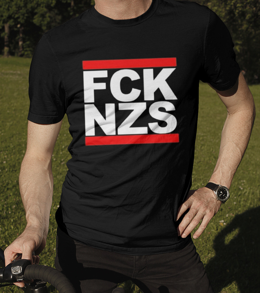 FCK NZS Bold Text Red Borders T-Shirt