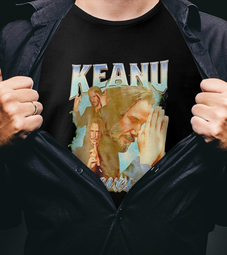 Keanu Reeves Meditative Poses Collage T-Shirt