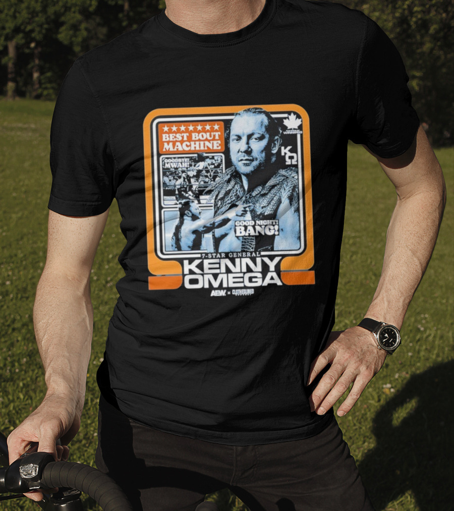 Kenny Omega AEW 7-Star General Best Bout Machine Goodbye Mwah Good Night Bang K Omega 2 Winnipego T-Shirt