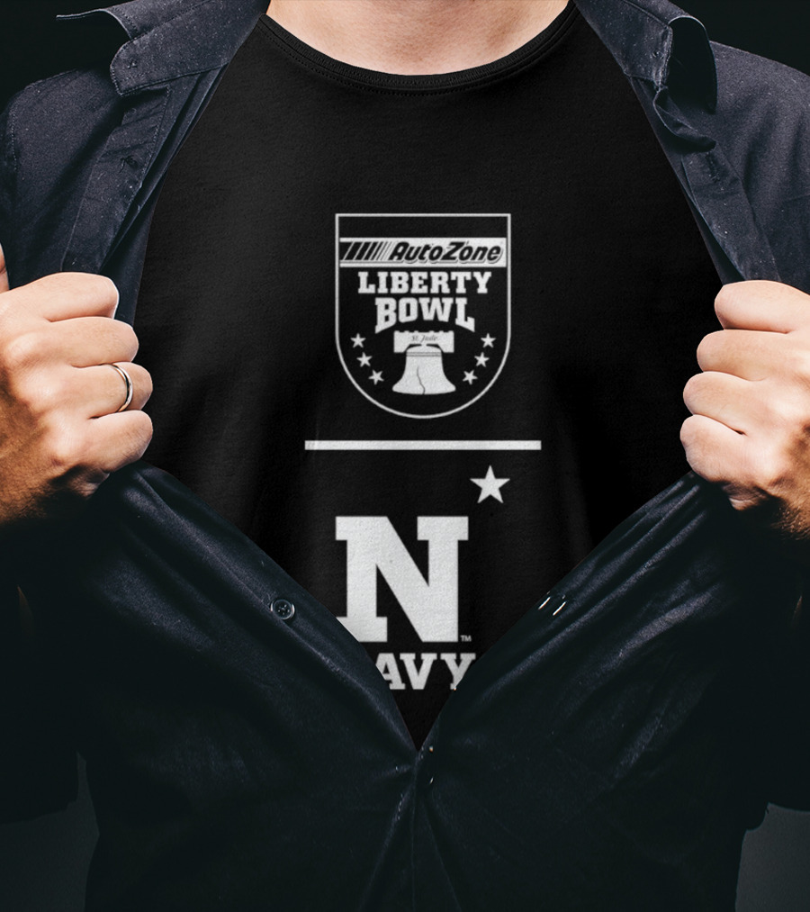 Navy Midshipmen N Star AutoZone Liberty Bowl T-Shirt