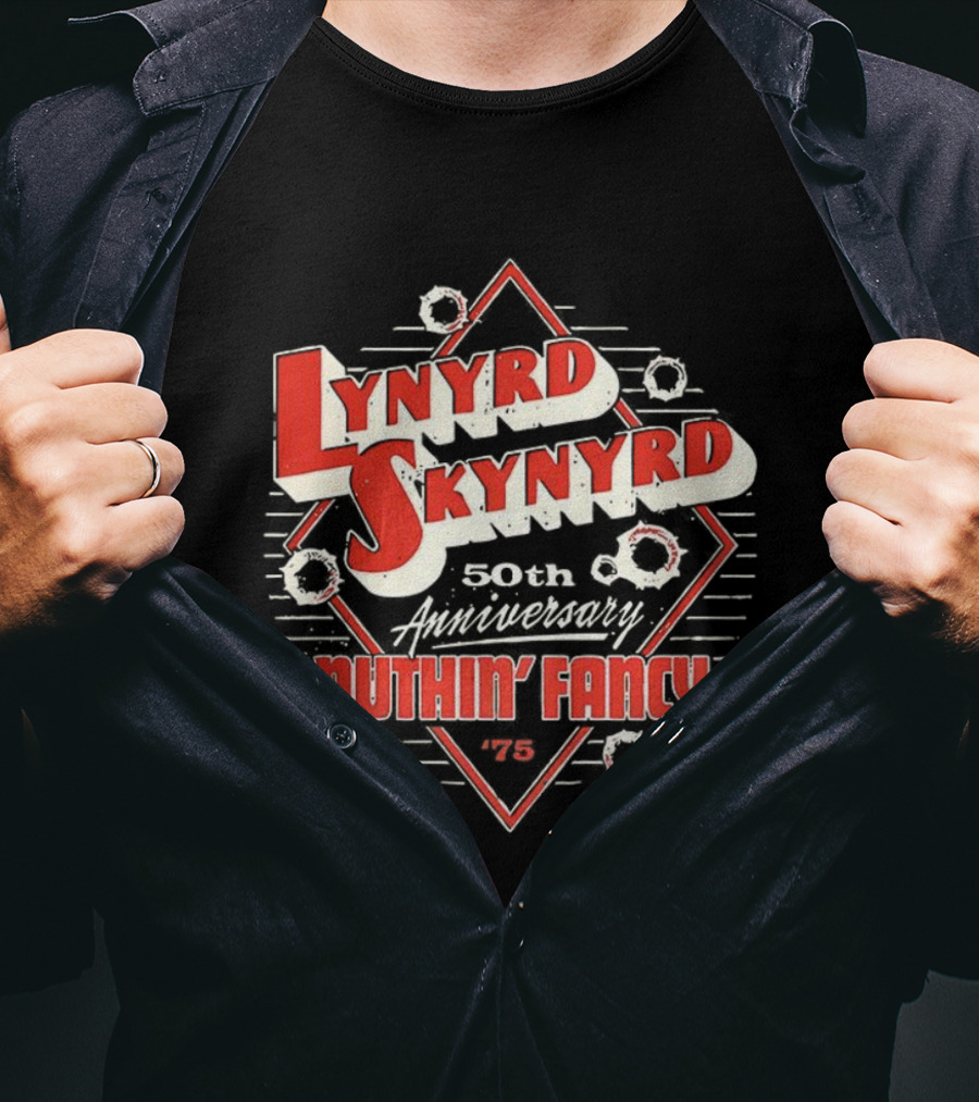 Lynyrd Skynyrd 50th Anniversary Nuthin' Fancy 1975 T-Shirt