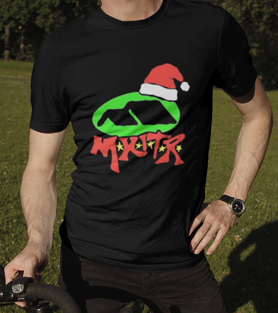 Mhitr Xmas Christmas Santa Hat Festive Green And Red Style T-Shirt